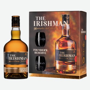 Виски The Irishman Founder s Reserve + 2 glasses in gift box 0.7 л.