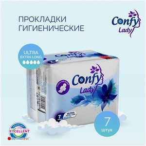 Confy Lady набор Confy Lady прокладки женские гигиенические ежедневные Ultra ExtraLong, 5 капель