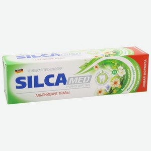 Зубная паста Silca Med Тройное действие Альпийские Травы, 130 мл