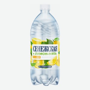 Вода питьевая Сенежская лимон-мята газированная 1 л
