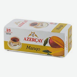 Чай Азерчай черный байховый Манго 25 пак х 1,8 г