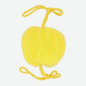 Мочалка-шар для тела синтетическая с ручками (yellow)