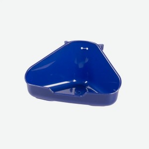 Лоток для грызунов пластиковый угловой DUVO+, синий, 16.5х12.5х8см (Бельгия)