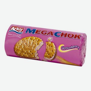 Печенье Arluy Megachok сэндвич со вкусом клубники 180 г