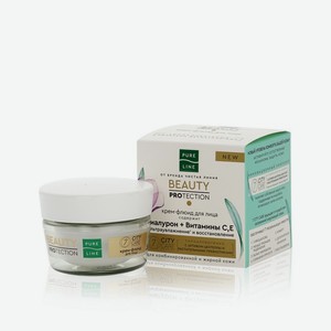 Крем - флюид для лица Pure Line Beauty PROtection   Гиалурон + витамины C,E   45мл