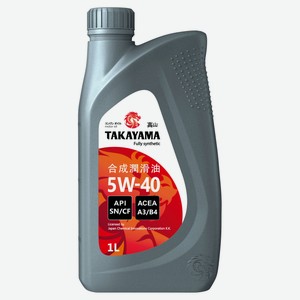 Масло моторное синтетическое TAKAYAMA 5W40, 1 л