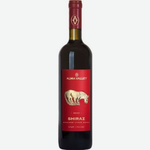 Вино  Альма Валей  Шираз, 2020, 2020, 750 мл, Красное, Сухое