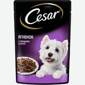 Корм для собак Цезарь ягненок с овощами 85г