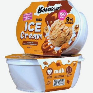 Мороженое c пониженной калорийностью Пралине с карамелью Бомбар 400г