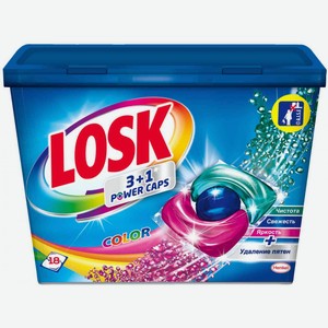 Капсулы для стирки цветного белья Losk Color, 18 шт.