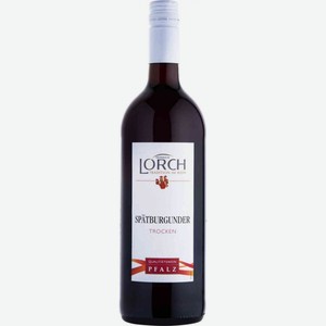 Вино Lorch Шпетбургундер красное полусухое 12,5 % алк., Германия, 1 л