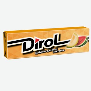 Жевательная резинка Dirol арбузно-дынный коктейль 13,6г (Dirol)#