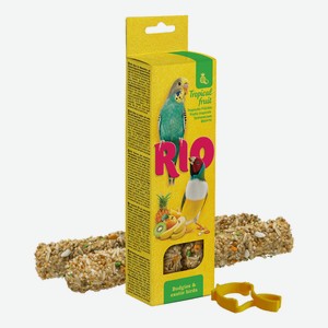Корм для волнистых попугаев и экзотических птиц Rio с тропическими фруктами 80 г