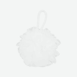 Мочалка-шар для тела синтетическая (white)