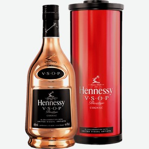 Коньяк Hennessy VSOP United Visual Artists, в металлической упаковке 0.7л
