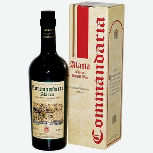 Вино Лоел, Коммандария Аласия, в подарочной коробке, 750 мл, Красное, Сладкое