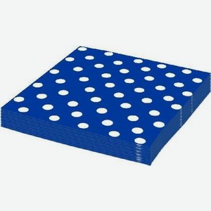 Салфетки бумажные  Бриз  (голубой, горох) 2-сл, 16,5 см, 16 шт