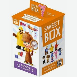 Мармелад с игрушкой в коробочке SWEET BOX Маша и Медведь 10г