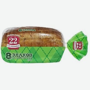 Хлеб 8 злаков нарезка Хлебзавод №22 270г