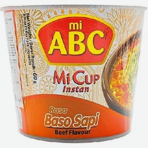 Лапша быстрого приготовления Mи ABC со вкусом Мясные фрикадельки стакан 60г