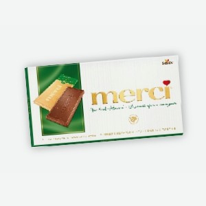 Шоколад  Мерси , горький 72%, лесной орех миндаль, молочный, молочный кофейный, 100 г