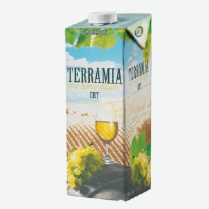 Вино  Террамия , белое сухое, красное сухое, 10,5%, 1 л