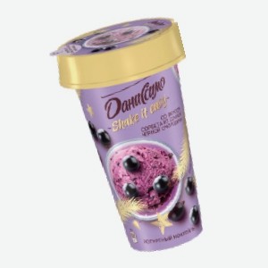 Коктейль йогуртный  Даниссимо , сорбет черная смородина, клубничное мороженое, 2,7%, 190 г