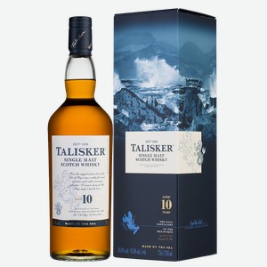Виски Talisker 10 Years в подарочной упаковке 0.7 л.
