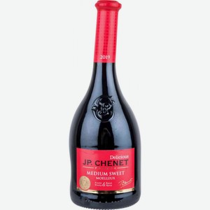 Вино J.P. Chenet Delicious Medium Sweet Moelleux красное полусладкое 13 % алк., Франция, 0,75 л