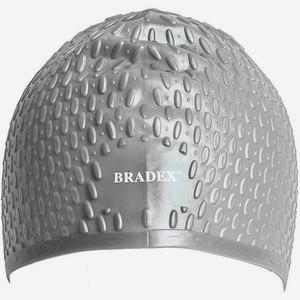 Шапочка для плавания Bradex SF 0339 силикон серый