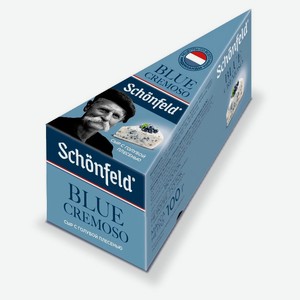 Сыр мягкий Schonfeld Blue Cremoso с голубой плесенью 50% БЗМЖ, 100 г
