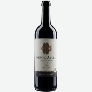 Вино  Фонтегайа  Неро д Авола, 2019, 2019, 750 мл, Красное, Сухое