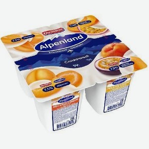Продукт йогуртный Альпенланд абрикос/персик/маракуйя 7,5% 95г