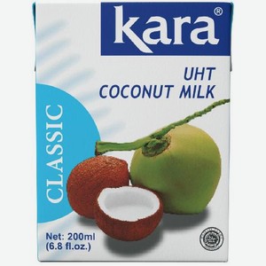 Молоко кокосовое Кара класик 17% 200мл