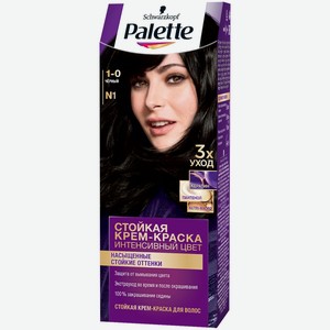 Крем-краска Palette для волос стойкая 1-0, 110мл