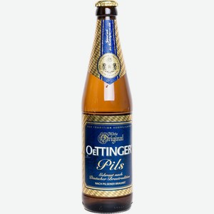 Пиво  ОТТИНГЕР  Ориджинал Шварц темное паст. фильтр.0,5л 4,9% /24