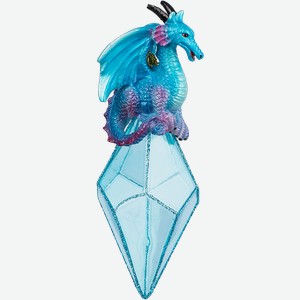 Елочное украшение 8,9см Мэджик Тайм дракон на кристалле синее Феникс-Презент к/у, 1 шт