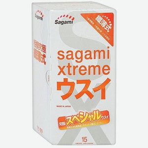 Презервативы ультратонкие Сагами экстрим 0,04мм Сагами к/у, 15 шт
