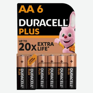 Батарейки Duracell LR6 (АА), 6 шт