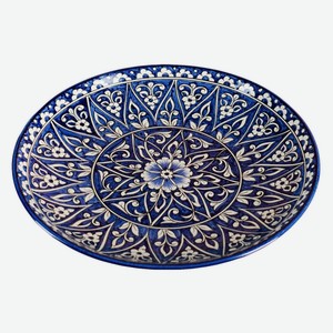 Ляган ШАФРАН  Цветы , 32 см, синий (7506321)