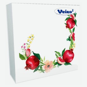 Салфетки бумажные Veiro Гранатовый венок 3 слоя, 20 шт