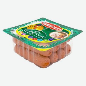 Сосиски Великолукский Мясокомбинат детям из мяса индейки, 330 г, пластиковый лоток