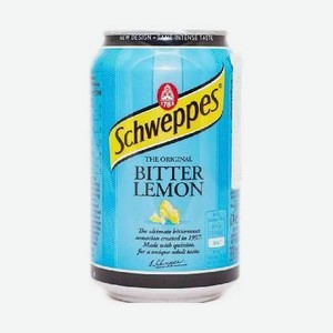 Напиток Швепс Биттер Лимон безалкогольный газированный 0,33л