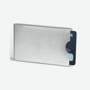 Держатель для кредитной карты Durable 8900-23, 54х85мм, серебристый, 10шт