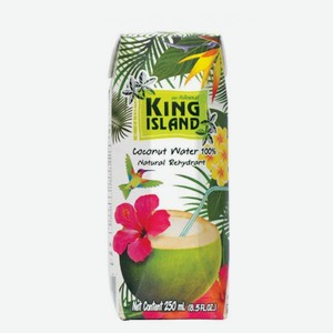 Напиток без сахара негаз Кинг Айленд кокосовая вода Ампол Фуд Процессинг т/п, 0,25 л