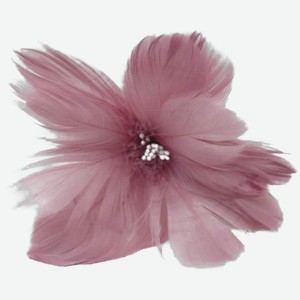 Цветок 10*13см розовый Мэджик Тайм из гусиного пера Феникс-Презент м/у, 1 шт