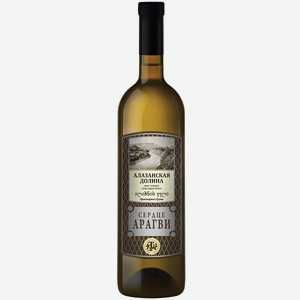 Вино Алазанская Долина ОС белое полусладкое 11,5% 0,75 л Сердце Арагви
