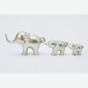 Набор из 3 декоративных фигурок Семья слонов Hoff
