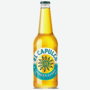 Напиток пивной El Capulco (Эль Капулько) светлый пастеризованный 4,5% 0,45л стекло