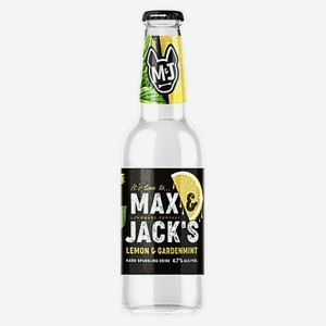 Напиток изг. на осн. пива Макс&Джэкс Лимон Мята нефильтрованное пастеризованное 4,7% 0,4л стекло